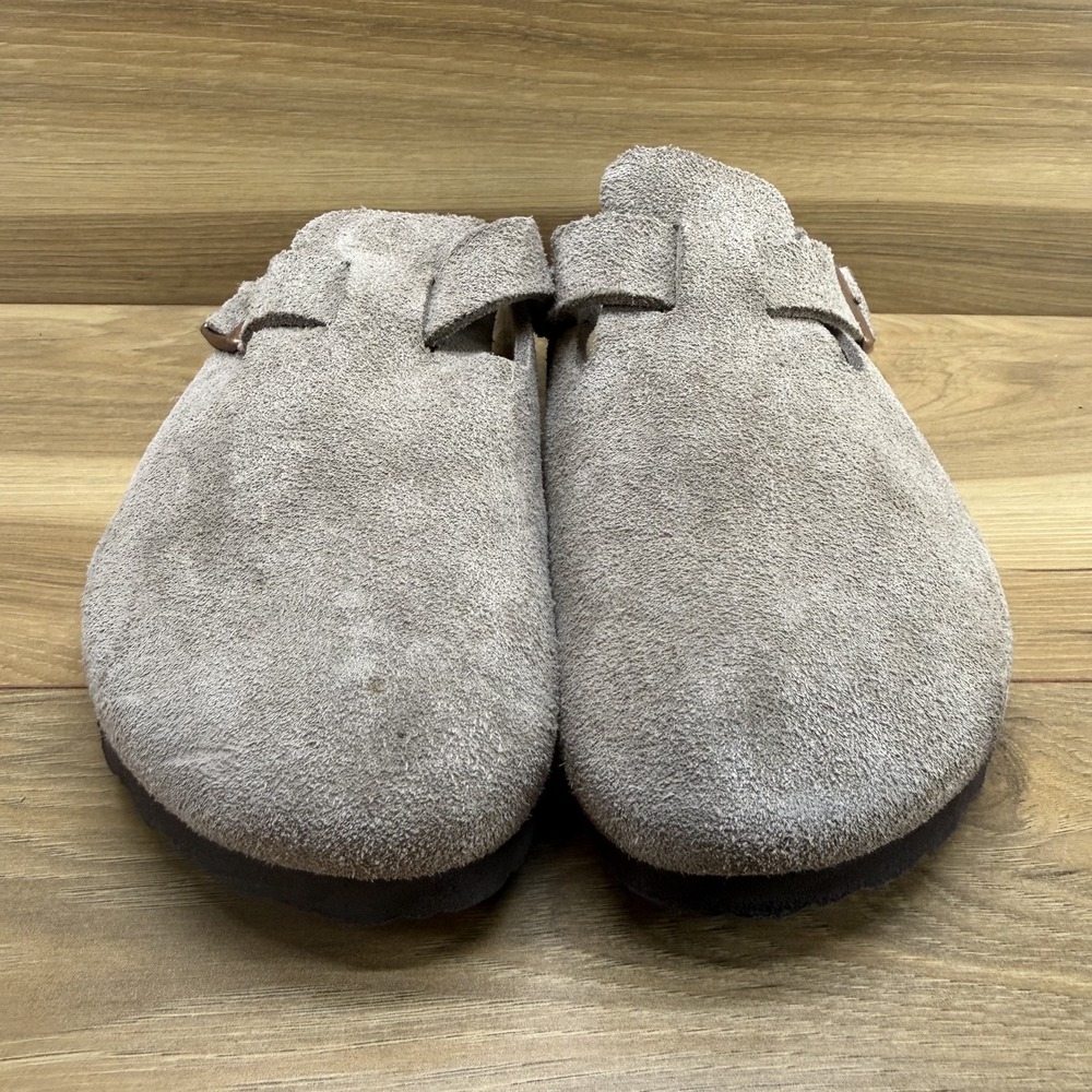 Birkenstock Boston Clogs Taupe 8 N EU 39 Soft Footbed Suede Minimalist Old Money - Picture 3 of 10